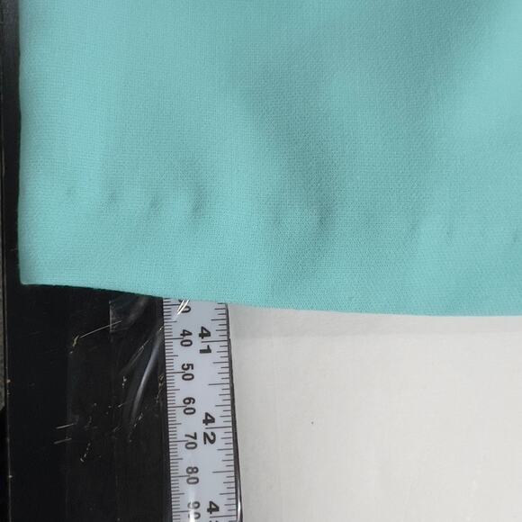 Black Halo 10 Womens Aqua Blue Green Sheath Dress Ruffle Sleeve Desta *flaw - Picture 10 of 12